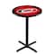 Holland Bar Stool Co 42" Blk Wrinkle Carolina Hurricanes Pub Table L211B4228CarHur - alternate 1